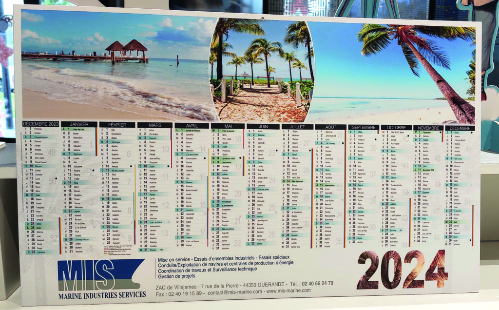 CALENDRIER REMBORDÉ MIS BY LNI