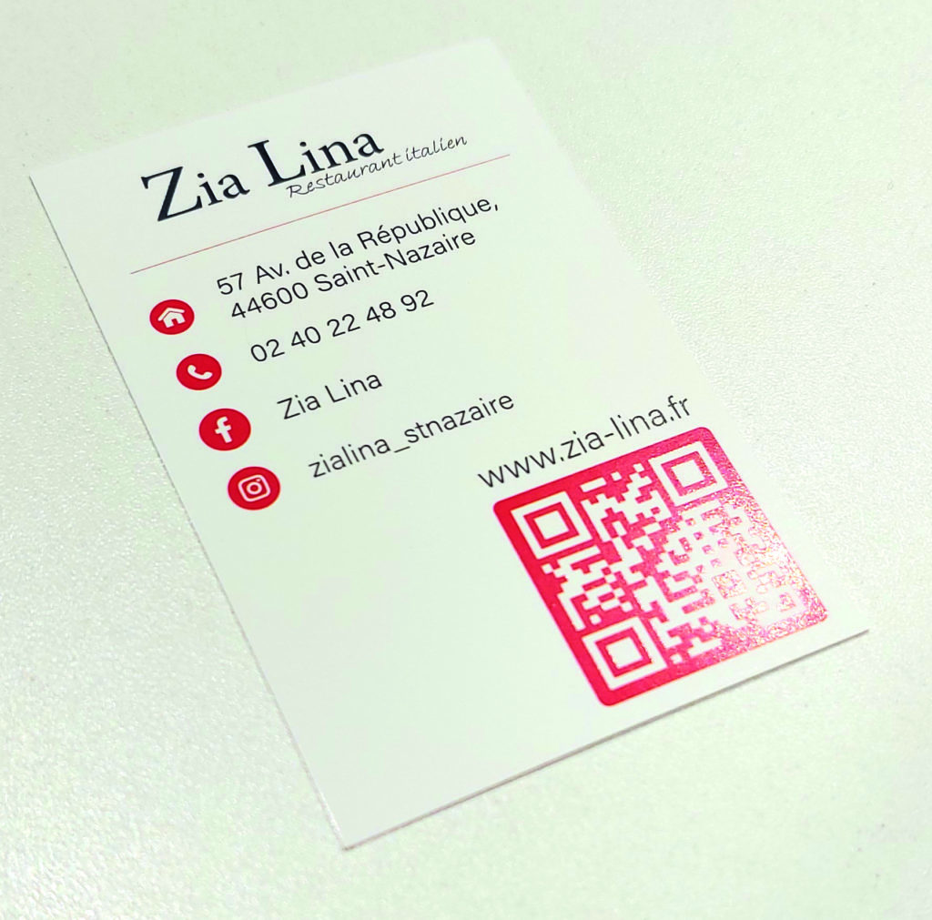 CARTE DE VISITE ZIA LINA BY LNI