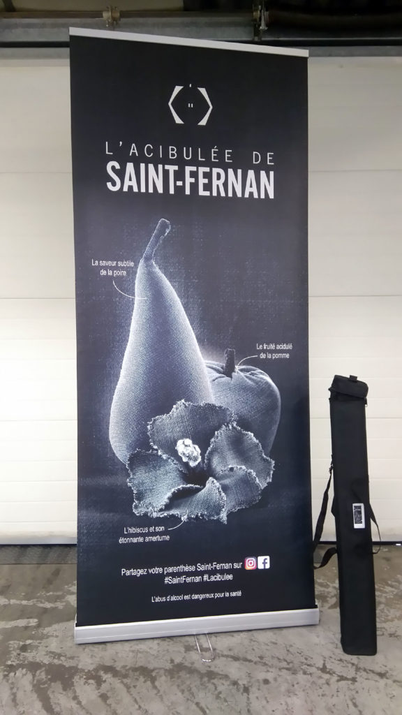 réalisation d'un Roll up avec protection pour l' Acibulée de Saint-Fernan