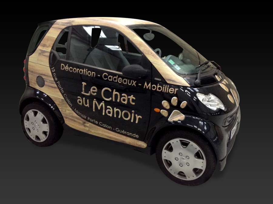 Total covering voiture pour le Chat au Manoir - Saint-Nazaire