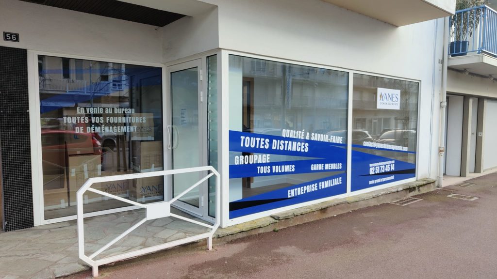 Yanes démanagement - habillage de vitrine - création sur mesure by Visuel Original SAINT NAZAIRE